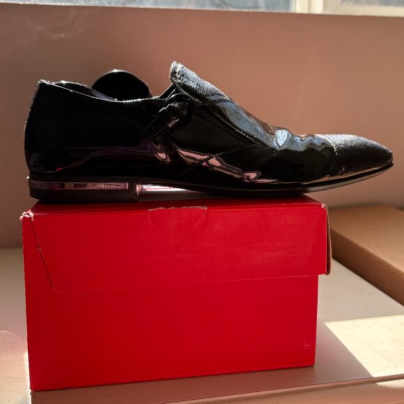 Cesare Paciotti Patent Leather Sequin Designer Luxury Dress Shoes Made in Italy main image 8
